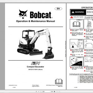 Bobcat Compact Excavator E34 Operation Maintenance Manual7323254 1