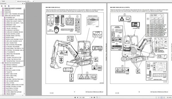 Bobcat Compact Excavator E34 Operation & Maintenance Manual_7323254