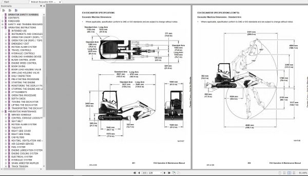 Bobcat Compact Excavator E34 Operation Maintenance Manual7323254 4