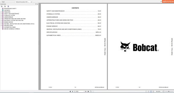 Bobcat Compact Excavator E34 Service Manual7362447 2