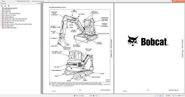 Bobcat Compact Excavator E42 Service Manuals 3