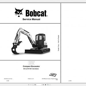 Bobcat Compact Excavator E55 Service Manual6990728 1