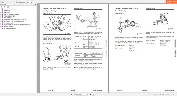 Bobcat Compact Excavator E63 Service Manual6990613 4