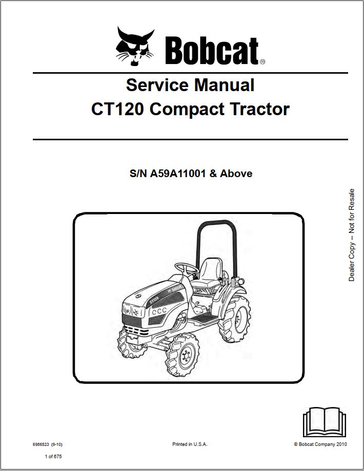 Bobcat Compact Tractor CT120 Service Manual6986523 1