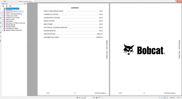 Bobcat Compact Tractor CT120 Service Manual6986523 2