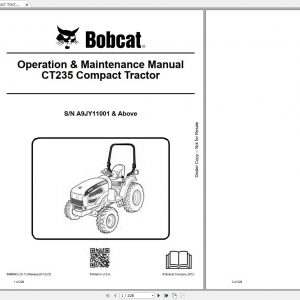 Bobcat Compact Tractor CT235 Operation Maintenance Manuals 1