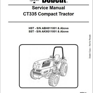 Bobcat Compact Tractor CT335 Service Manual6987078 1