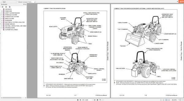 Bobcat Compact Tractor CT335 Service Manual6987078 3