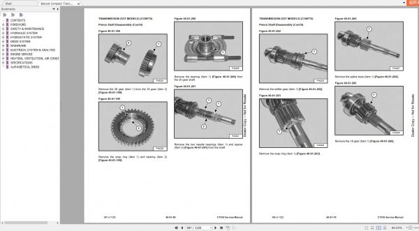 Bobcat Compact Tractor CT335 Service Manual6987078 4