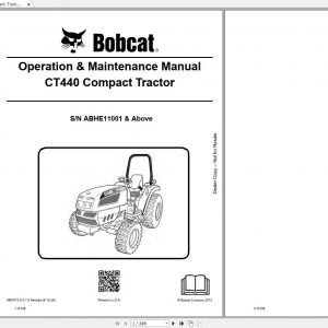 Bobcat Compact Tractor CT440 Operation Maintenance Manuals 1 1