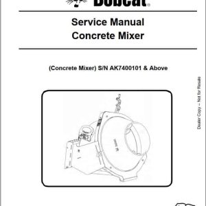 Bobcat Concrete Mixer Service Manual6990042 1