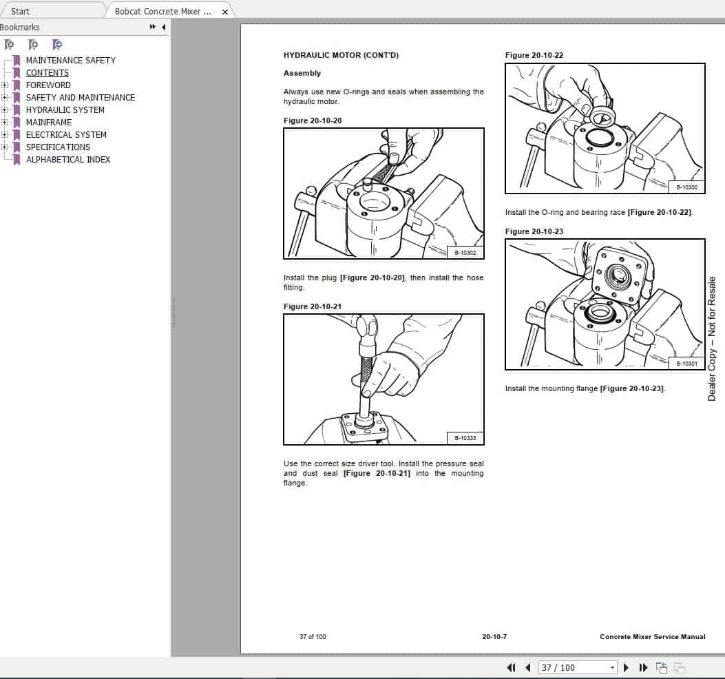 Bobcat Concrete Mixer Service Manual6990042 3