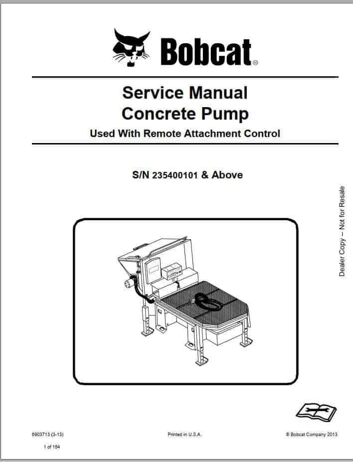 Bobcat Concrete Pump Service Manual6903713 1
