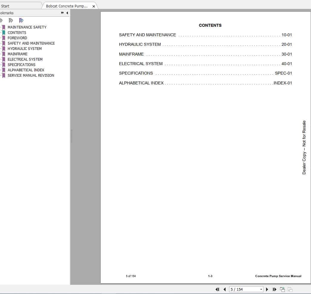 Bobcat Concrete Pump Service Manual6903713 2 1