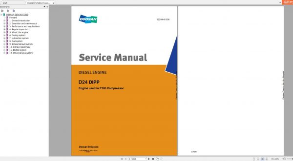 Bobcat Diesel Engine D24 DIPP Service Manual7270395 1