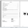 Bobcat Digger Operation Maintenance Manuals 2