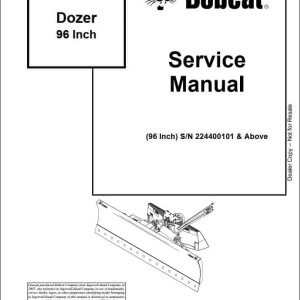 Bobcat Dozer Blade 96 Inch Service Manual6903383 1