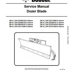 Bobcat Dozer Blade Service Manual6900896 1