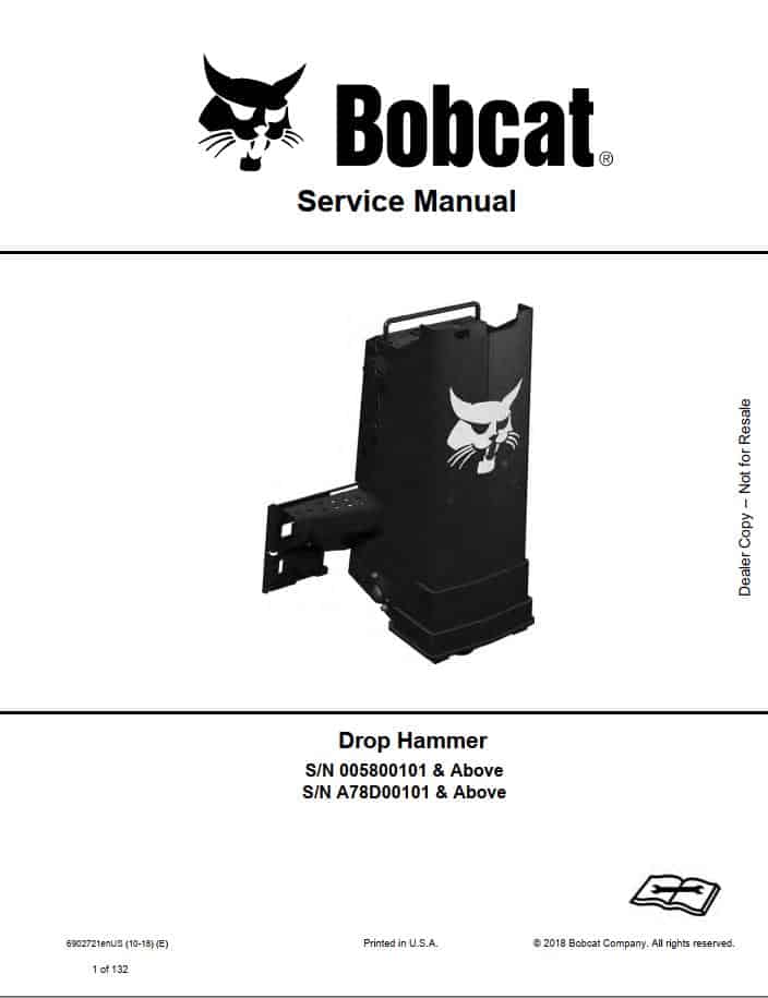 Bobcat Drop Hammer Service Manual6902721 1