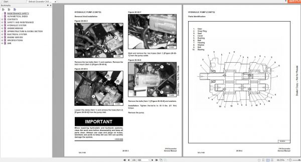 Bobcat Excavator 316 Service Manual6902285 4
