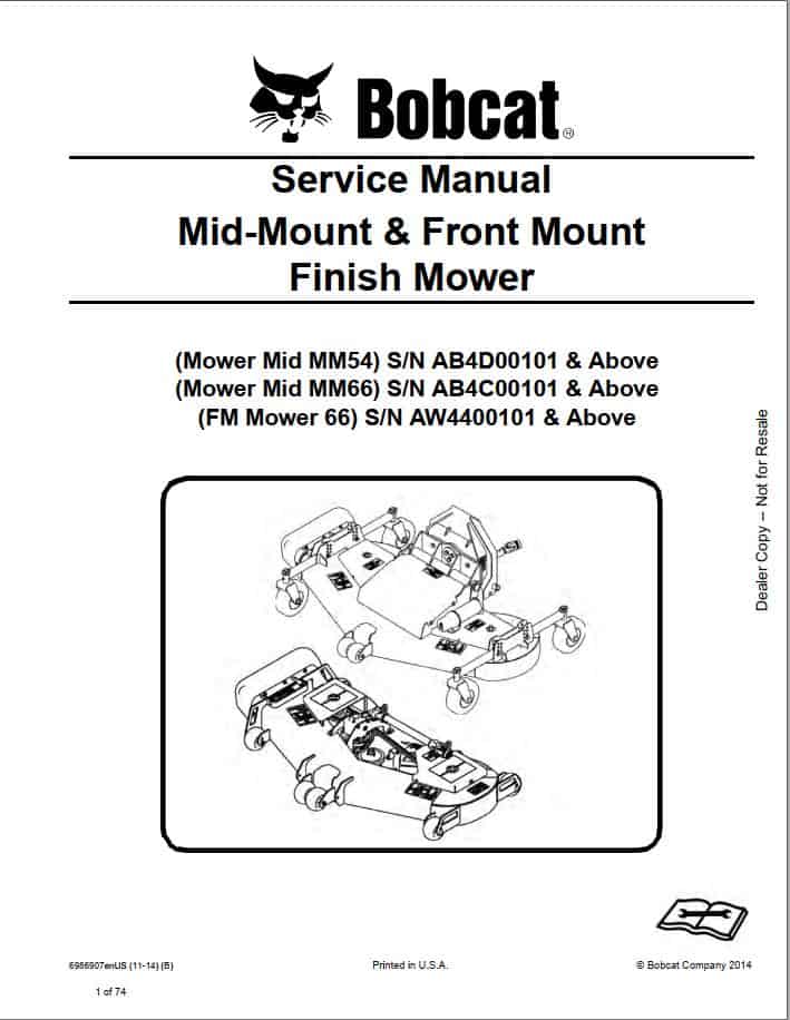 Bobcat Finish Mower Service Manual6986907 1
