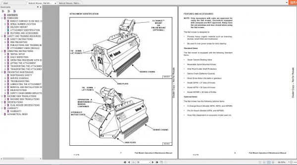 Bobcat Flail Mower Operation Maintenance Manuals 4