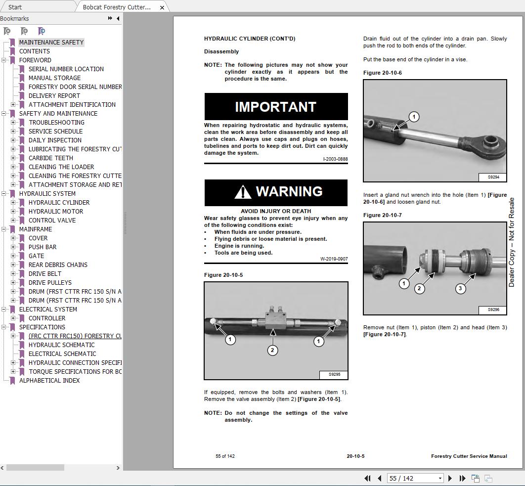 Bobcat Forestry Cutter FRC150 Service Manual6987118 4