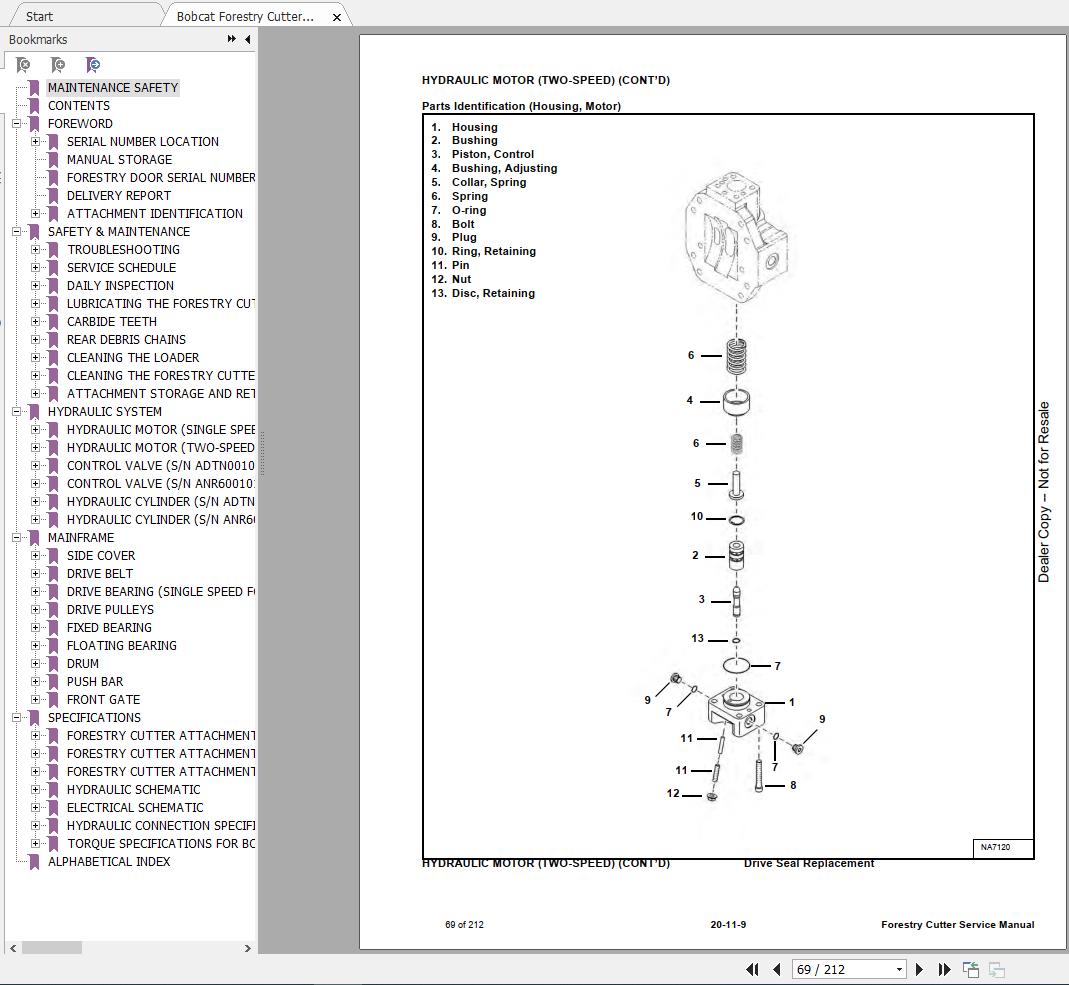 Bobcat Forestry Cutter FRC50 Service Manual6904962 4