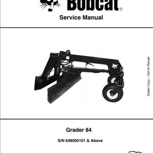 Bobcat Grader 84 Service Manual6901594 1