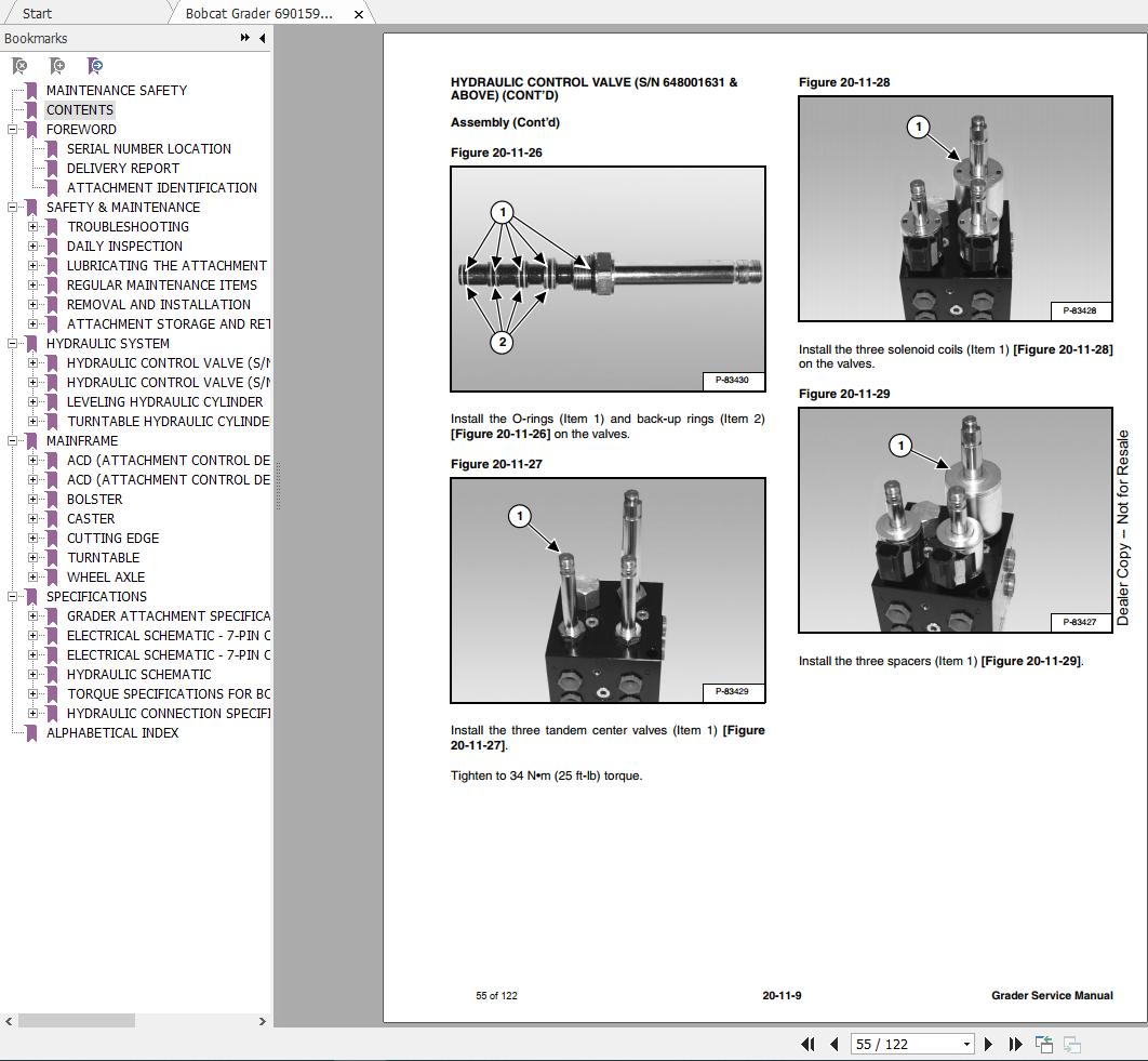 Bobcat Grader 84 Service Manual6901594 4