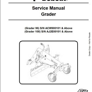 Bobcat Grader 96 108 Service Manual6987469 1