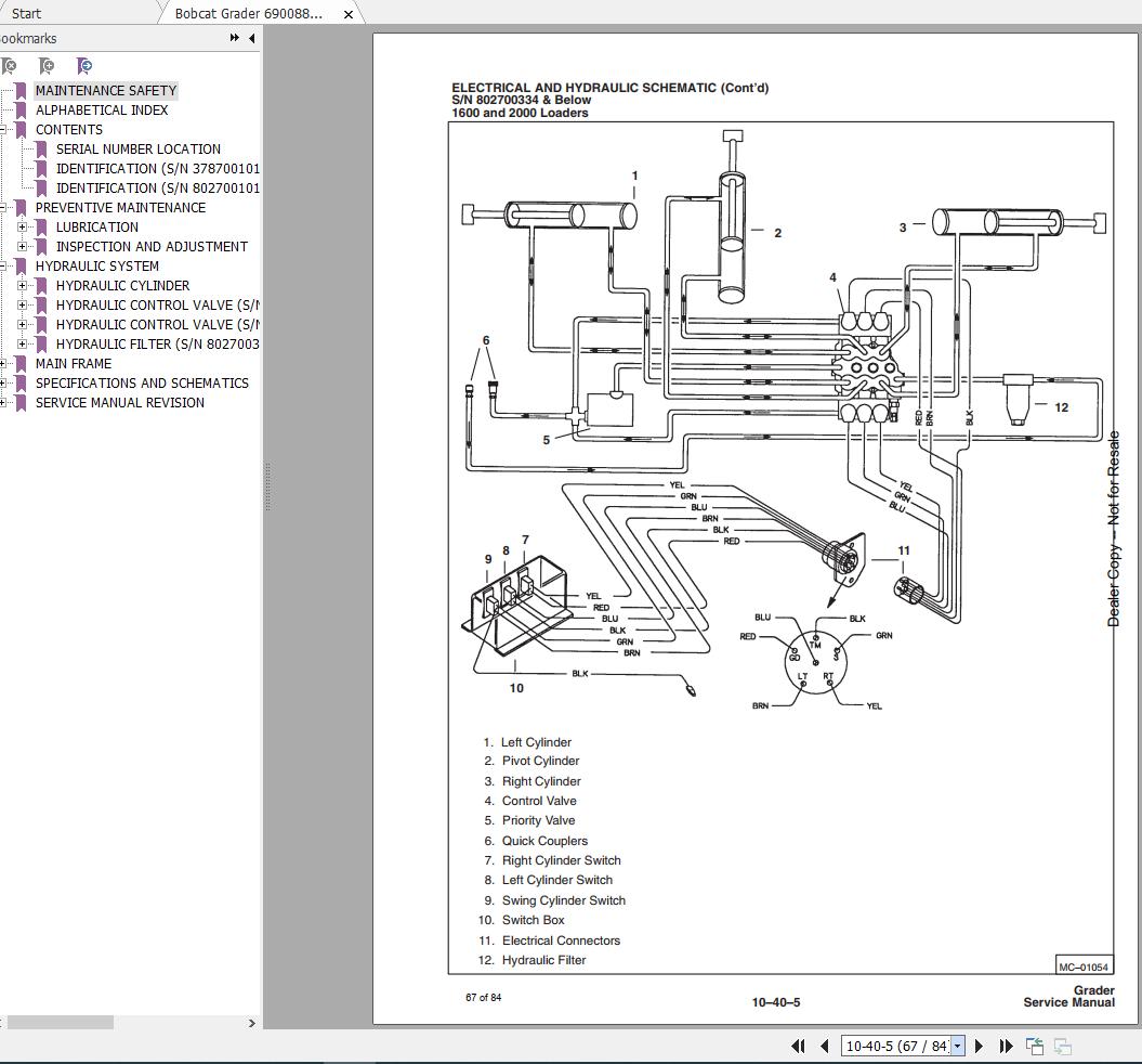 Bobcat Grader Service Manual6900885 3
