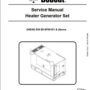 Bobcat Heater Generator Set HG40 Service Manual6990758 1