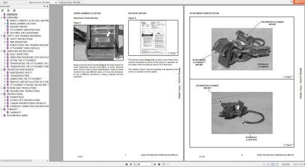 Bobcat Hydra Tilt Operation Maintenance Manuals 3