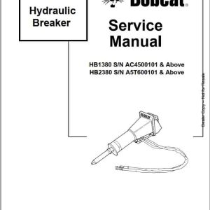 Bobcat Hydraulic Breaker HB1380 2380 Service Manual6904929 1