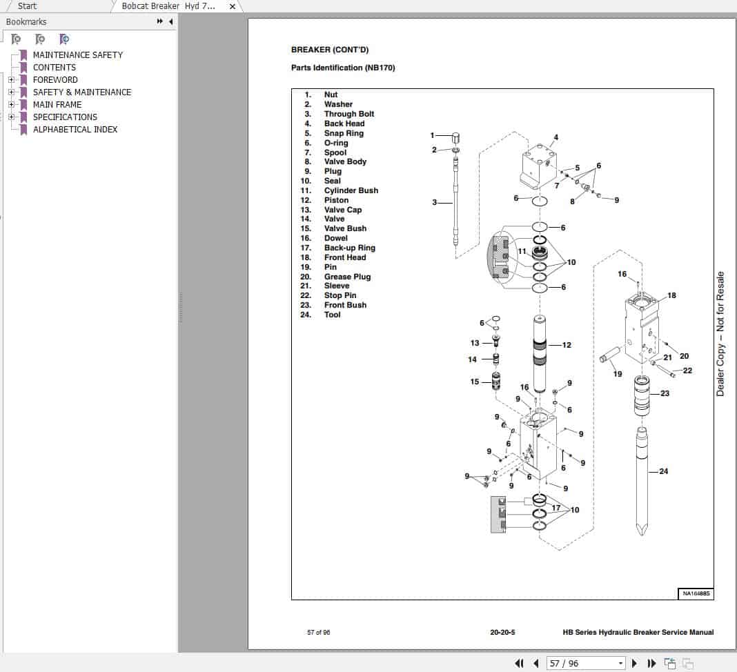 Bobcat Hydraulic Breaker NB Series Service Manual7357566 3
