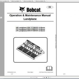 Bobcat Landplane Operation Maintenance Manuals 1