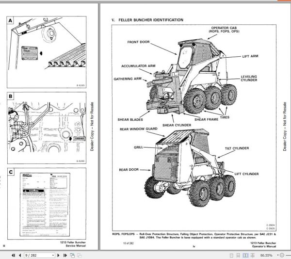 Bobcat Loader 1213 Service Manual6570156 3