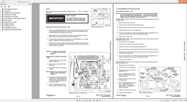 Bobcat Loader 700 720 721 722 Service Manual6556619 3