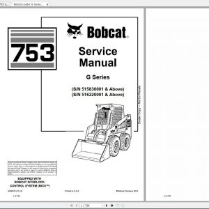 Bobcat Loader 753 Service Manuals 1