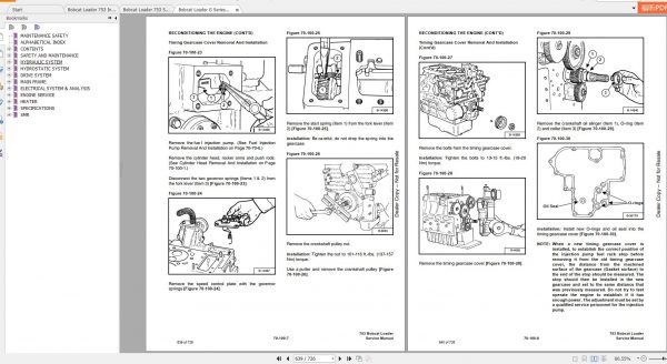 Bobcat Loader 753 Service Manuals 4