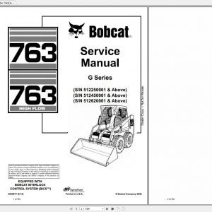 Bobcat Loader 763HF Service Manuals 1