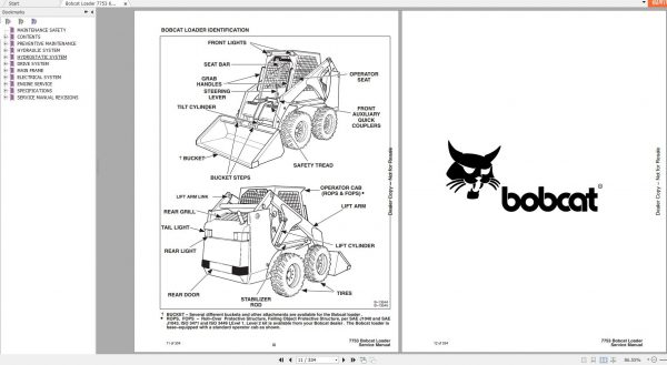 Bobcat Loader 7753 Service Manual6720899 3