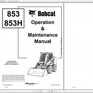 Bobcat Loader 853H Operation Maintenance Manuals 1