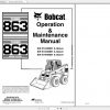Bobcat Loader 863 Operation Maintenance Manuals 1