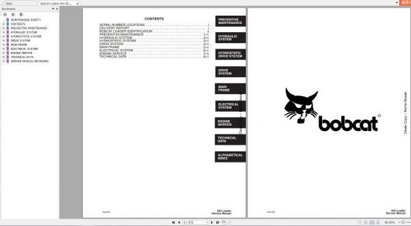 Bobcat Loader 943 Service Manual6570008 2