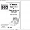 Bobcat Loader 963 Operating Maintenance Manuals 1