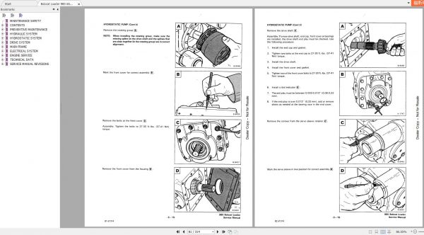Bobcat Loader 980 Service Manual6570341 3