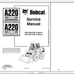Bobcat Loader A220 Turbo Service Manual6901245 1