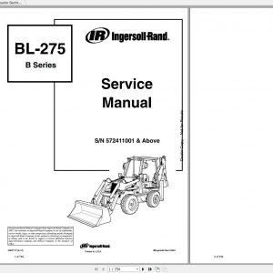 Bobcat Loader Bachkhoe BL275 Service Manuals 1